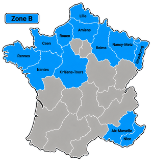 Carte ZONE B